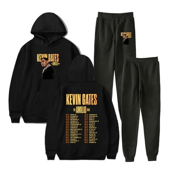 Kevin Gates The Amilio Tour Hoodie Jogger Pants Two Piece Sets Sweatshirts Sweatpants Women Men's Set