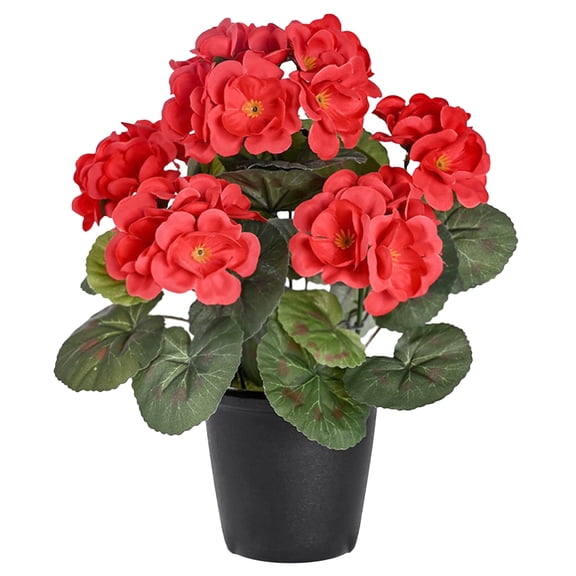 HonorHut Artificial Potted Plant Garden Plants Decor Flowers Planter Pot Outdoors Spring Summer Decoration For Office Room Kitchen Red