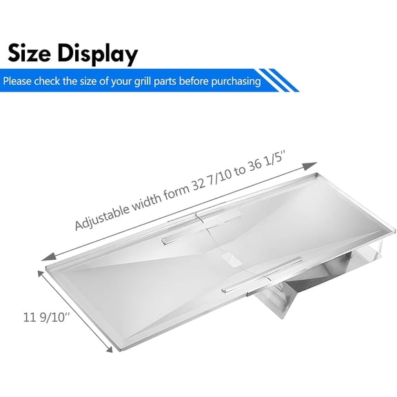 G651-1200-W1A Grease Tray Replacement Parts for Charbroil Grill Drip Pan