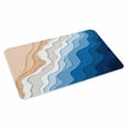 thumbnail image 2 of Blue Geometric Beach Door Mat&nbsp;Indoor Outdoor Entrance, Non Slip Rug for Kitchen Bathroom Entryway Rug, Ombre Waves Moire Abstract Art Washable Doormat Floor Mat 20x31.5 Inch, 2 of 8