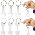thumbnail image 1 of 6 Pcs Shopping Cart Tokens Keychain Quarter Ring Trolley Keyring, 1 of 8