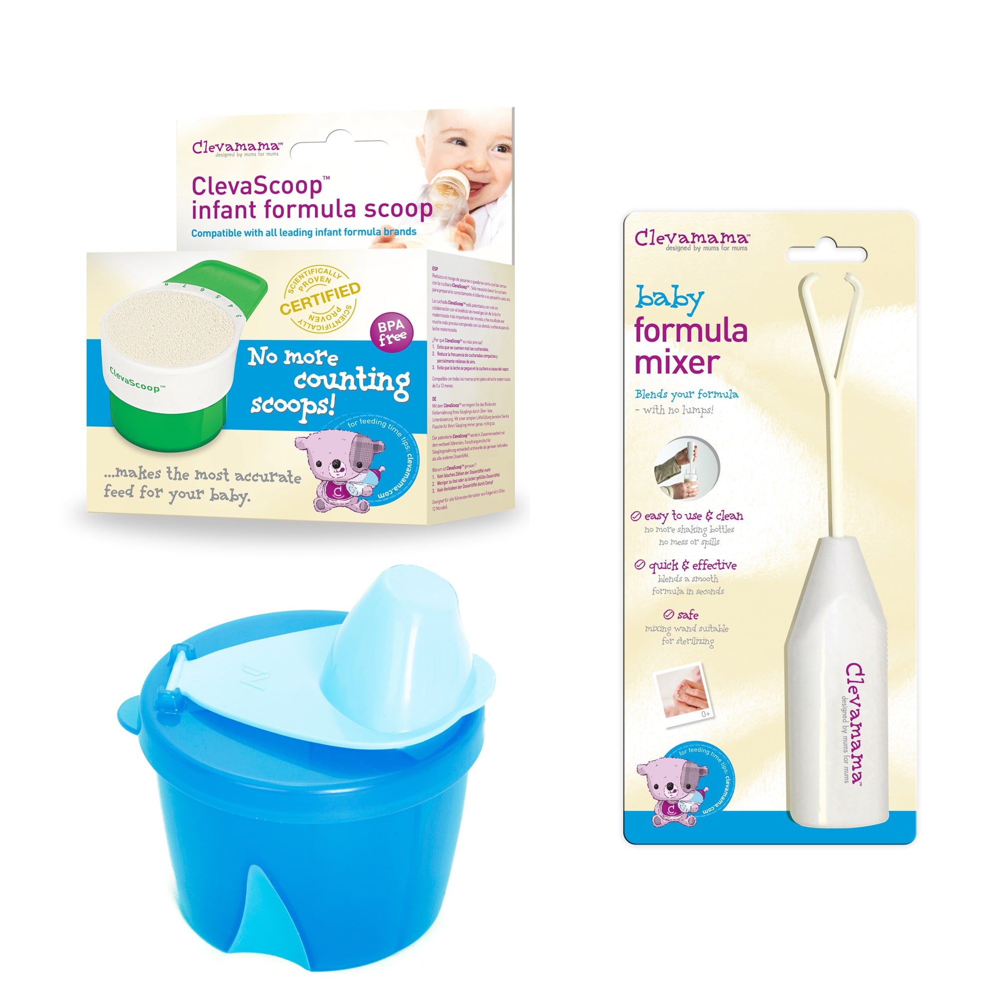 Clevamama Clevascoop Infant Formula Scoop Formula Dispensers & Mixers