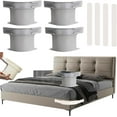 thumbnail image 1 of Clips de Maintien de Drap Réglables – Lot de 4 Attaches d'Angle Élastiques Robustes avec Bandes de Verrouillage – Tendeur de Drap-Housse et Pinces en Plastique pour Matelas – Fixez les Draps en Vrac en Place (Gris), 1 of 8