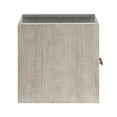 thumbnail image 4 of Steve Silver Garland Modern End Table with One Drawer and Glass Top, Washed Parchment, 4 of 5