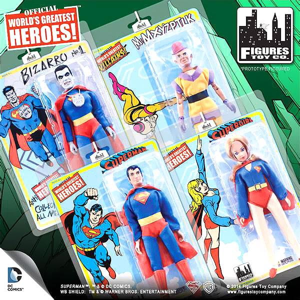 1 Superman 8 Inch Retro Series 1 ACTION FIGURE DC Comics SUPERMAN NO