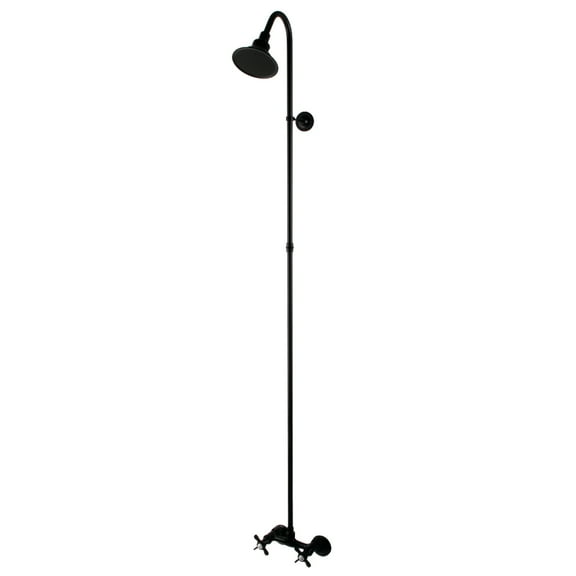 Kingston Brass CCK2130BEX Essex Wall Mount Shower Combo, Matte Black