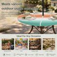thumbnail image 6 of Round Outdoor Tablecloth with Umbrella Hole and Zipper, Burnt Orange Green Ombre Tablecloth with Elastic Waterproof, Color Gradient Modern Abstract Art Patio Table Covers for 31" - 35" Pool Tables, 6 of 9