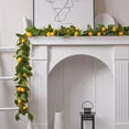 thumbnail image 6 of 1PC Artificial Lemon Garland with Lifelike Leaves, Yellow Fruit Vine for Spring Summer Home Decor, Indoor Outdoor Mantel & Wedding Greenery, 6 of 6