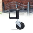 thumbnail image 4 of Heavy Duty Door Caster with Spring-Loaded Wheels, 4-Inch Diameter, 3-Hole Mounting Pattern, Ideal for Home or Industrial Applications, 4 of 9