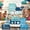 Light blue, variant on 15-Piece Summer Beach Layered Tray Decor Set, Coastal Seashell Nautical Centerpiece Arrangement, Wooden Tabletop Display for Home Kitchen Living Room