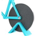 thumbnail image 3 of 1 cortador de pizza en forma de bicicleta, cortadores de pizza, ruedas antiadherentes de acero inoxidable con marco fijo, (azul cielo, 19 cm * 12 cm * 4 cm) Rojo Verde, 3 of 5
