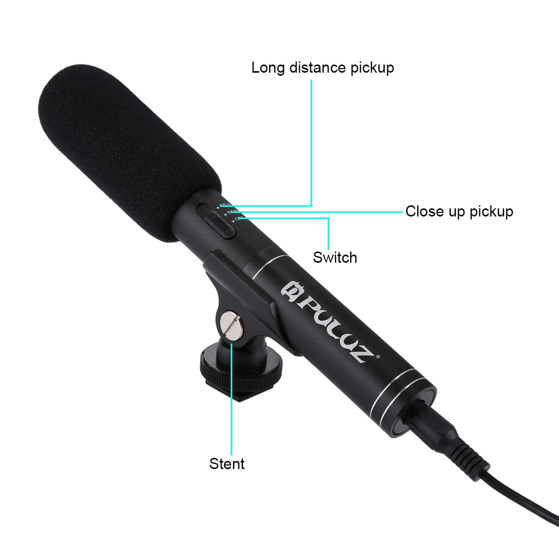 AMZER Professional Interview Condenser Video Shotgun Microphone with 3.5mm Audio Cable for DSLR & DV Camcorder
