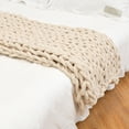 thumbnail image 2 of Handmade Knitted Blanket Thick Chenille Thread Bed Blanket Sofa Cover Photo Prop, 2 of 9
