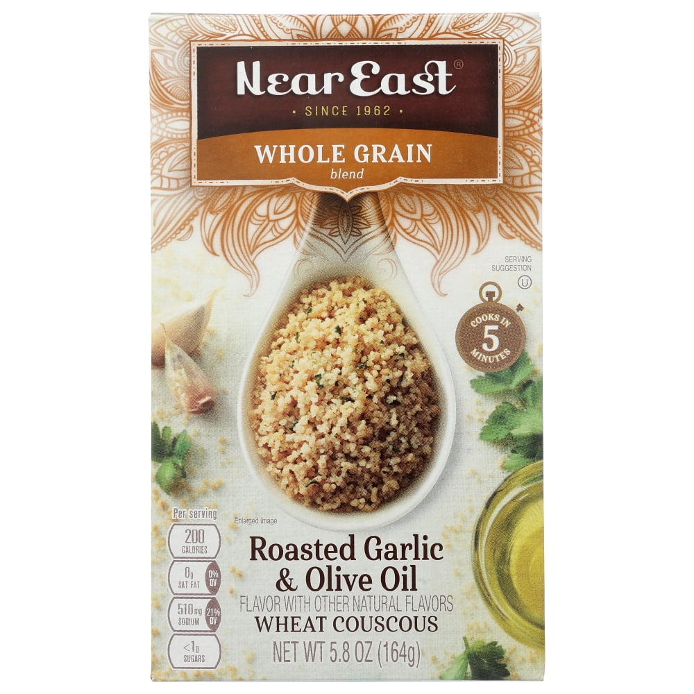 Near East Whole Grain Blends, Wheat Couscous Roasted Garlic & Olive Oil