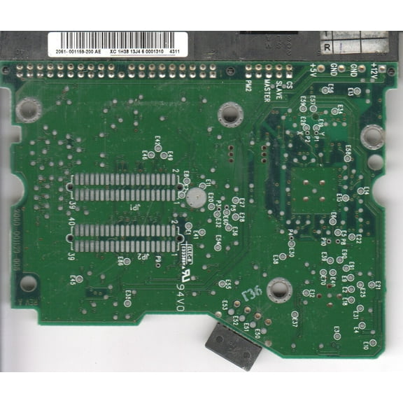 WD400BB-00FRA0, 2061-001159-200 AE, WD IDE 3.5 PCB