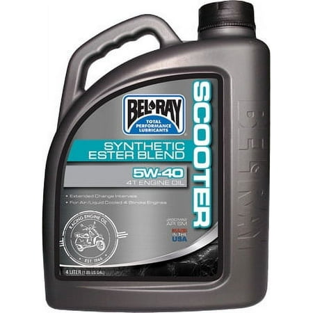 Bel-Ray 99429B4LW 99429B4LW; Scooter Synthetic Ester Blend 4T Engine Oil 5W-40 4L