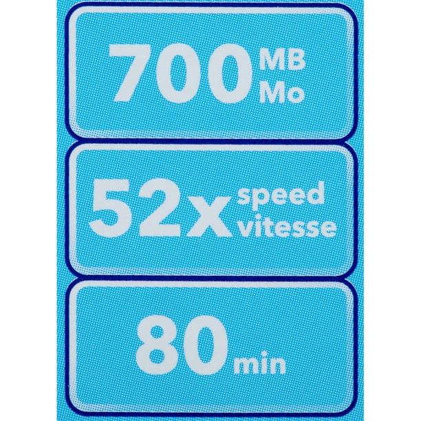 Verbatim CD-R 700MB 52X with Branded Surface - 10pk Wrap - Walmart