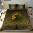 thumbnail image 4 of Viking Bedding Set, Ethnic Odin Raven Gold RLT12, 4 of 6