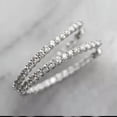 thumbnail image 3 of EOEMY For Women 925 Silver Hoop Earring Cubic Zircon Jewelry Luxury Engagement Gift, 3 of 6