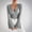 Gray women fall long sleeve wrap top a1, variant on thefmos Women's Fall Winter Long Sleeve Wrap Ribbed Knit Pullover Tops Basic Casual Slim Crop Top Solid Cute Trendy Knitwear Blouses Cozy Fashion Tunic Shirts, Gray XL