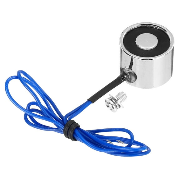 Solenoid Electromagnet DC 12V 2.5W 6.6LB/3Kg Round Electric Magnet Electric Lifting Magnet 20x15mm for Automation Equipment