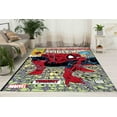 thumbnail image 3 of Super Hero Rug, Cartoon Rug, Boyroom Rug, Children Rugs, Gift For Him, Gift For Her, Machine Washable Rug, Bedroom Rug, Pattern Rug, 2.6'x4' - 80x120 cm, 3 of 8