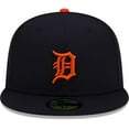 thumbnail image 3 of New Era Detroit Tigers MLB 59FIFTY Couleur Alternative Marine Orange Collection Authentique Casquette Ajustée sur le Terrain, 3 of 10