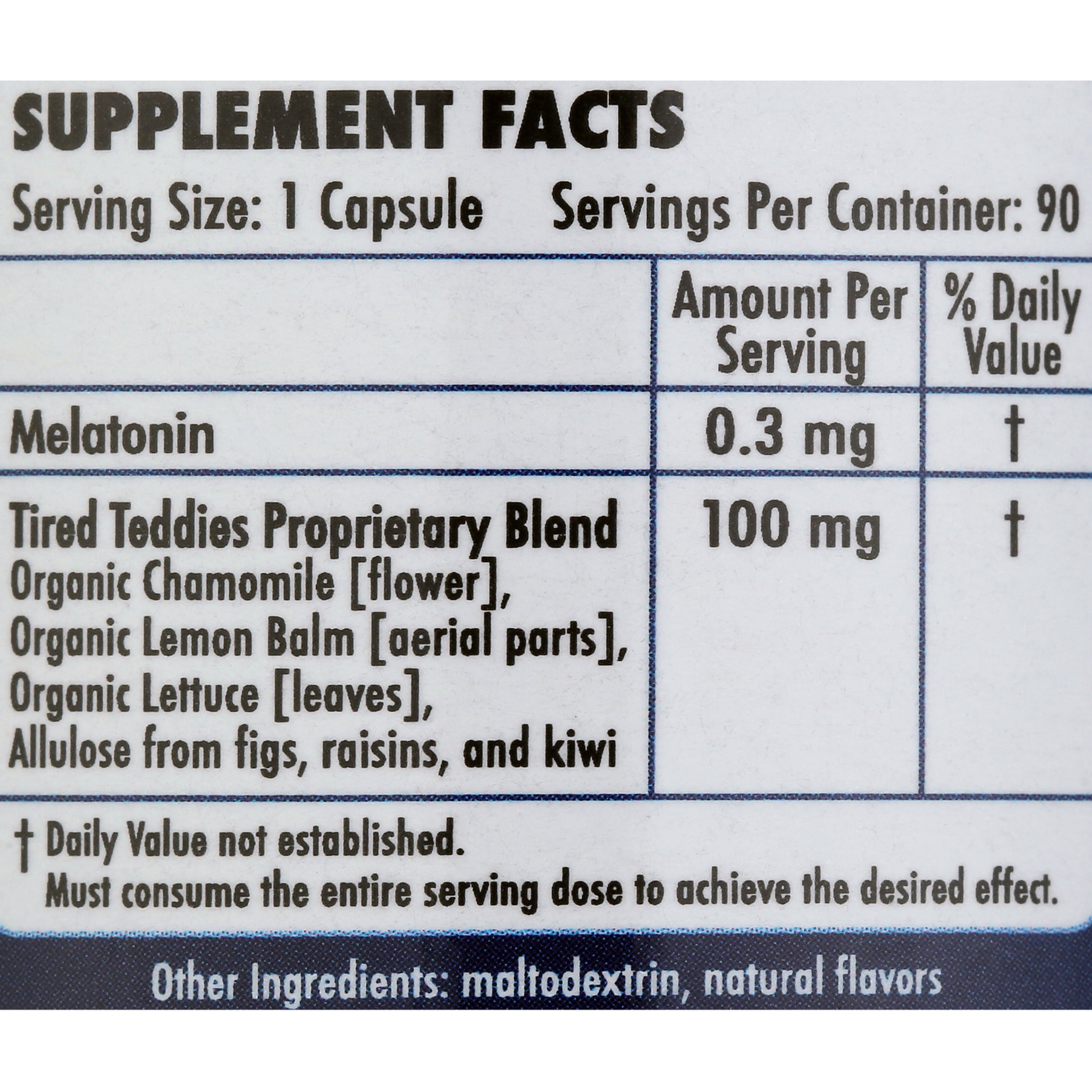 Tired Teddies Invisimix Undetectable Natural Sleep Aid for Kids Melatonin Liquid Mix-in. Low dose melatonin (0.3 mg) Herbal Supplement