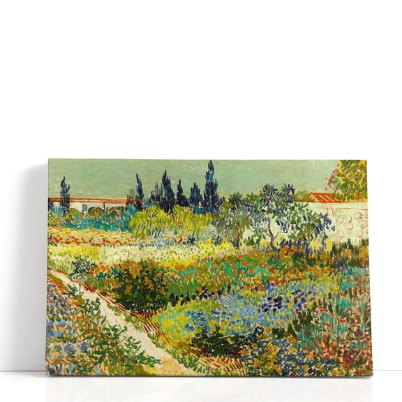 The Garden at Arles, 1888 - Wrapped Canvas Print Wall Art | 18" W x 12" H
