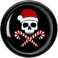 thumbnail image 3 of Body Candy 0 Gauge Santa Pirate Candy Cane Skull Acrylic Saddle Plug Set, 3 of 4
