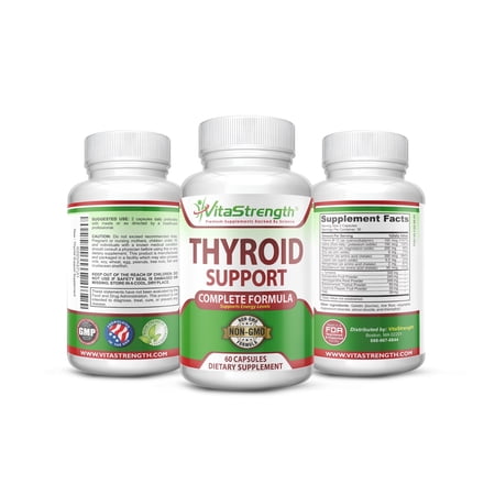 Premium Thyroid Support – Complete Formula to Help Improve Energy with Iodine, Bladderwrack, Kelp, B12 & More