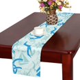 thumbnail image 2 of MKHERT Blue Sea Icons Table Runner for Kitchen Wedding Party Home Decor 16x72 inch, 2 of 4