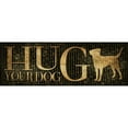 thumbnail image 3 of Grey, Jace 18x9 Black Modern Framed Museum Art Print Titled - Hug Your Dog, 3 of 5