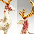 thumbnail image 4 of 2Pcs Resin Reindeer Statue Small Christmas Seated And Standing Deer Figurine, Reindeer Ornaments For Living Room, Wine Cabinet, Display Stand, Bedroom, Office Desktop, 4 of 5