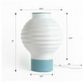 thumbnail image 3 of JONATHAN Y Asian Lantern 15" Vintage Traditional Plant-Based PLA 3D Printed Dimmable LED Table Lamp, White/Blue, USA1003B, 3 of 9