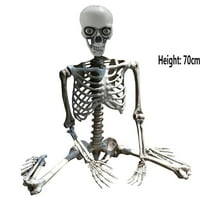 Coollooc 27.6 inch Halloween Skeleton Full Body Life Size Human Bones with Movable Joints for Indoor Outdoor Halloween Props Decorations