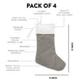 thumbnail image 4 of Koyal Wholesale 4Pcs Linen Christmas Stockings with Tassel DIY Gray Stocking, 4 of 5