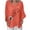 Orange, variant on Womens Fashion Tops Women Causal Round Neck Printing Blouse 3/4 Sleeve Loose Tunic Top Trendy Clothes 2024