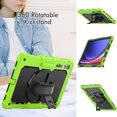 thumbnail image 3 of Case for Samsung Galaxy Tab S10 Ultra 2024/ S9 Ultra/ S8 Ultra 14.6 Inch with Screen Protector, 360 Degree Rotating Kickstand Hand Strap Shockproof Cover with Shoulder Strap, Lime, 3 of 7
