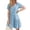 Light Blue, variant on Zeagoo Summer Dresses for Women Button Down Cotton Linen Dress A Line Swing Sundress Short Sleeve Ruffle Hem Dress