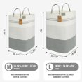 thumbnail image 4 of Cesta de ropa tejida Nursery Hamper danpinera de 100 litros, color blanco y gris, 4 of 9