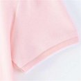 thumbnail image 6 of DJDLJWCJ Toddler Girls School Uniform Dress 1-8 Solid Color Button polo Dress Stretch Soft Summer Casual Sleeveless Dress Pink Size 4T, 6 of 9