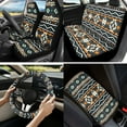 thumbnail image 2 of Yuyamidu Aztec Tribal Gemoetric Car Seat Covers Set with Steering Wheel Cover Seatbelt Pads Car Armrest Cover Keychain Coasters, 13 PCS Set, 2 of 6