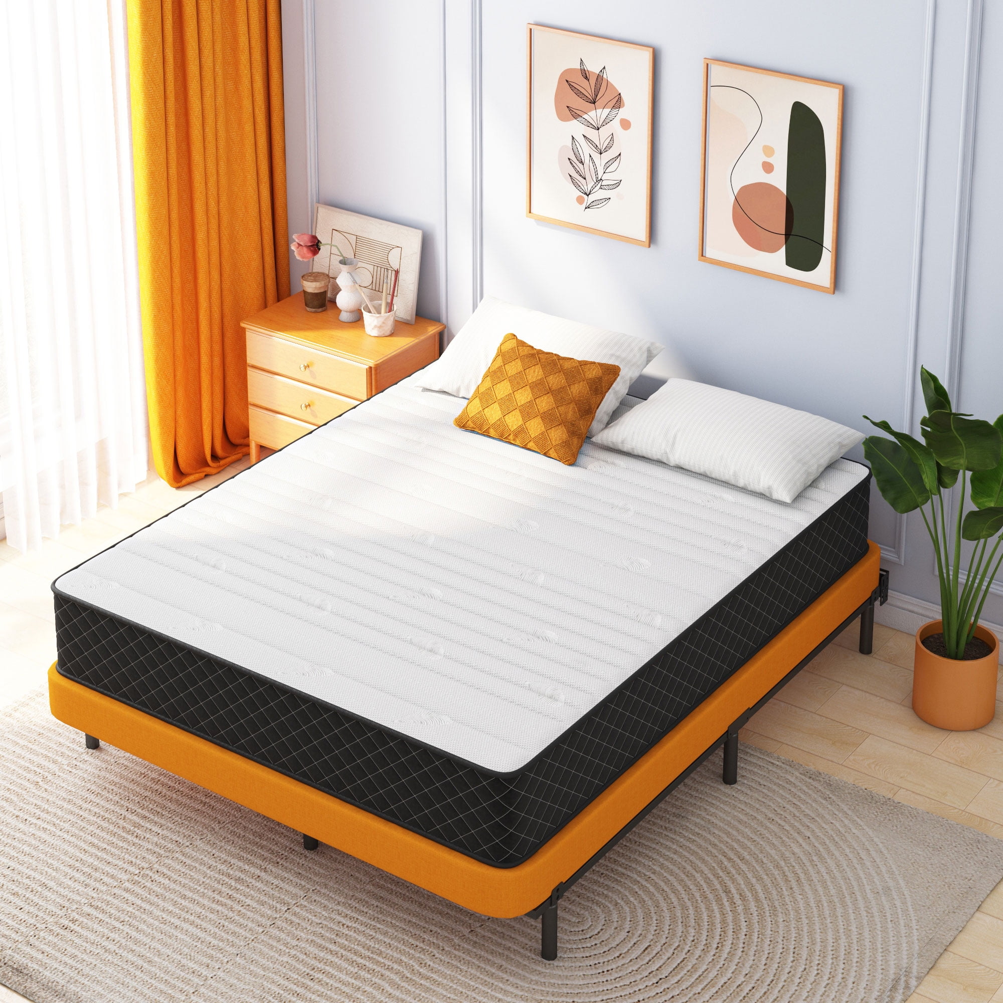 SVS Full Mattress in a Box Innerspring Medium 10 in Adult Hybrid Mattresses Supportive Full Size