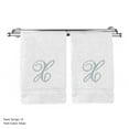 thumbnail image 3 of Bare Cotton Corp. Silver Script Monogrammed Turkish Cotton 16x30-inch Hand Towel (set of 2) - X, 3 of 3