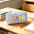 thumbnail image 4 of Under $1 Pencil Case, Letter Print Portable Large Capacity Stationery Bag, Versatile Pen Pouch for College Office by PALIFEUR, 4 of 5