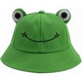thumbnail image 1 of Frog Bucket Hat for Women/Men, Foldable Lightweight Sun Hat for Summer Spring, Wide Brim Frog Hat for Adult, Teen, Kids, 1 of 4