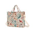 thumbnail image 7 of FORMRS Womens Corduroy Tote Bag Crossbody Shoulder Handbag with Pocket, Watercolor Leaves, 7 of 7