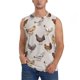 thumbnail image 1 of Balery Various Chicken Camisetas sin mangas para hombre, absorbe la humedad y protege contra el mal olor.-X-Large, 1 of 7