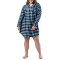 thumbnail image 6 of Fruit of the Loom Women's Beyond Soft Long Sleeve Button Down Flannel Sleepshirt, Sizes S-4X, 6 of 13
